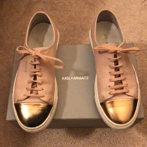 Axel Arigato size 8 pink leather sneakers with box